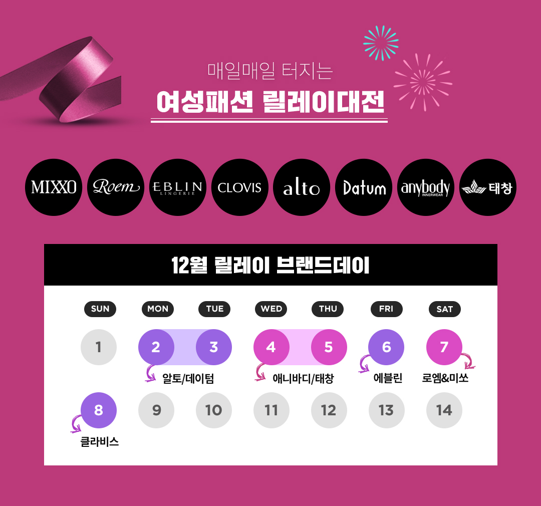 매일매일 터지는 여성패션 릴레이대전